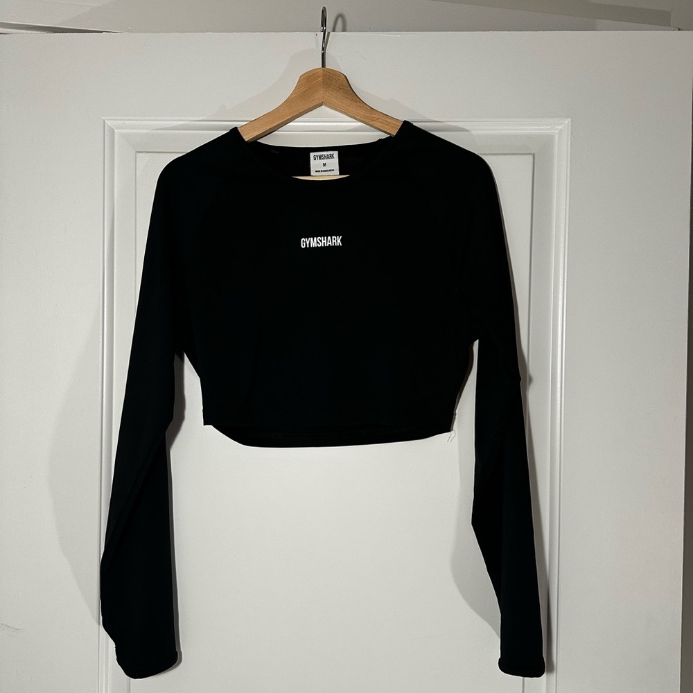 Gymshark Black Long Sleeve Crop Top